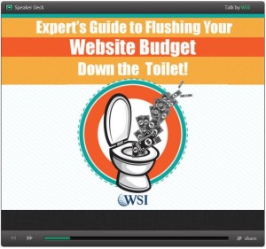 Cheat Sheet ‘Experts Guide to Flushing Your Website Budget Down the Toilet’