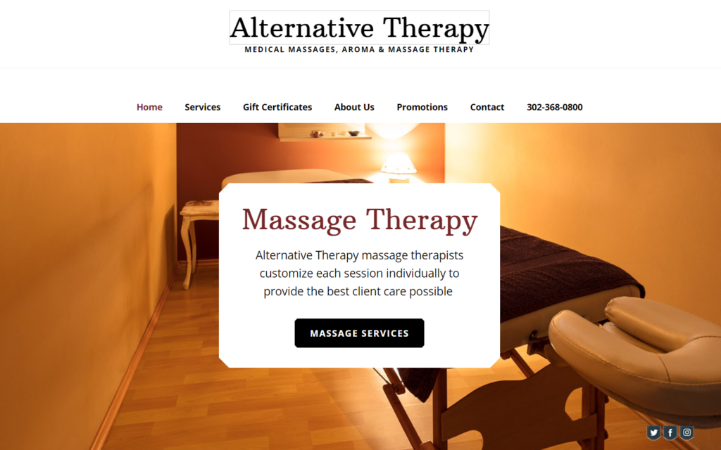 Alternative Therapy Website Design in Delaware